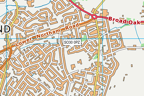 SO30 0PZ map - OS VectorMap District (Ordnance Survey)