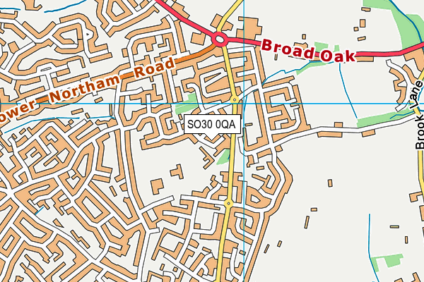 SO30 0QA map - OS VectorMap District (Ordnance Survey)