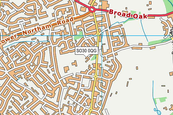 SO30 0QG map - OS VectorMap District (Ordnance Survey)