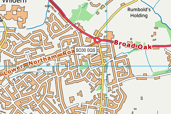 SO30 0QS map - OS VectorMap District (Ordnance Survey)