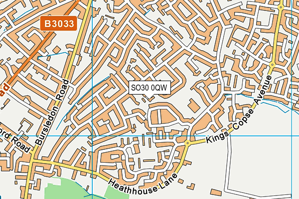 SO30 0QW map - OS VectorMap District (Ordnance Survey)