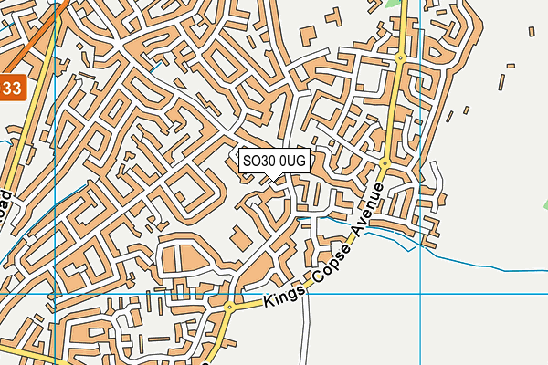 SO30 0UG map - OS VectorMap District (Ordnance Survey)
