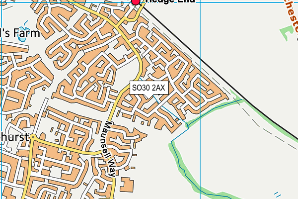 SO30 2AX map - OS VectorMap District (Ordnance Survey)
