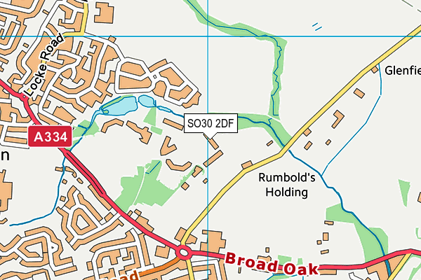 SO30 2DF map - OS VectorMap District (Ordnance Survey)