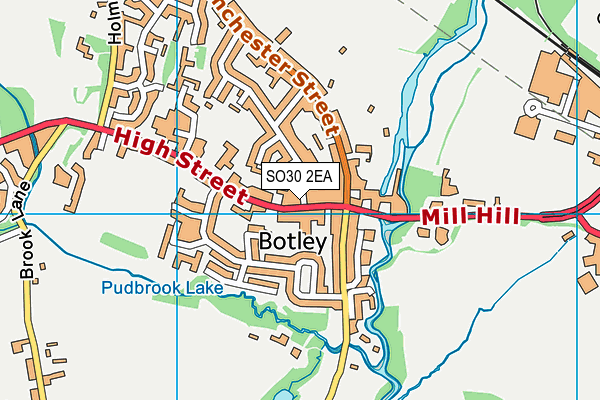 Botley C Of E Primary School map (SO30 2EA) - OS VectorMap District (Ordnance Survey)