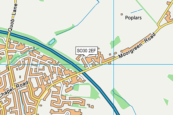 SO30 2EF map - OS VectorMap District (Ordnance Survey)
