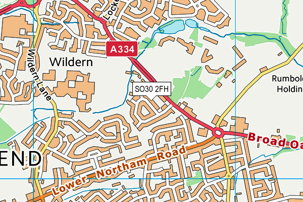 SO30 2FH map - OS VectorMap District (Ordnance Survey)