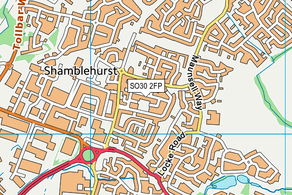 SO30 2FP map - OS VectorMap District (Ordnance Survey)