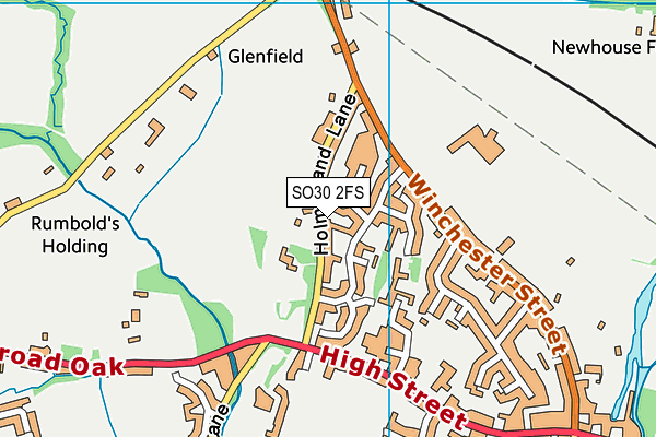 SO30 2FS map - OS VectorMap District (Ordnance Survey)