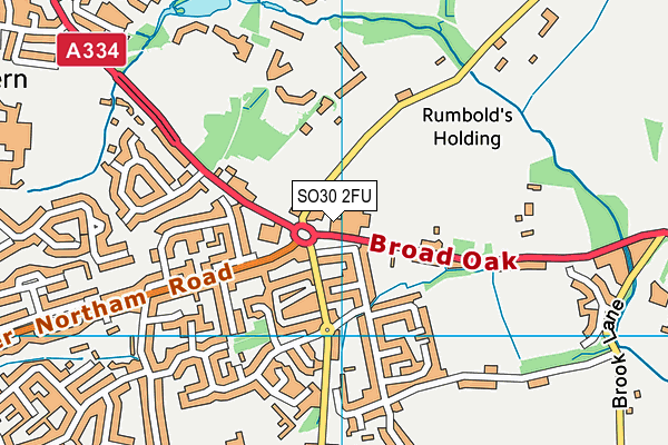 SO30 2FU map - OS VectorMap District (Ordnance Survey)