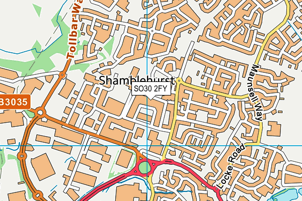 SO30 2FY map - OS VectorMap District (Ordnance Survey)
