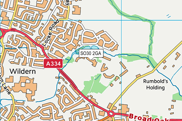 Botleigh Grange Spa And Hotel map (SO30 2GA) - OS VectorMap District (Ordnance Survey)