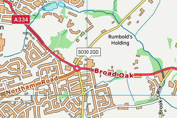 SO30 2GD map - OS VectorMap District (Ordnance Survey)