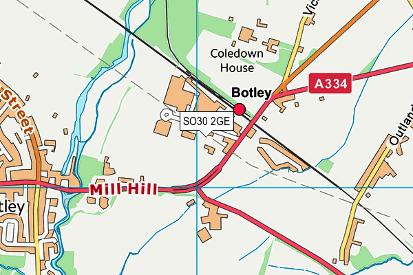 SO30 2GE map - OS VectorMap District (Ordnance Survey)