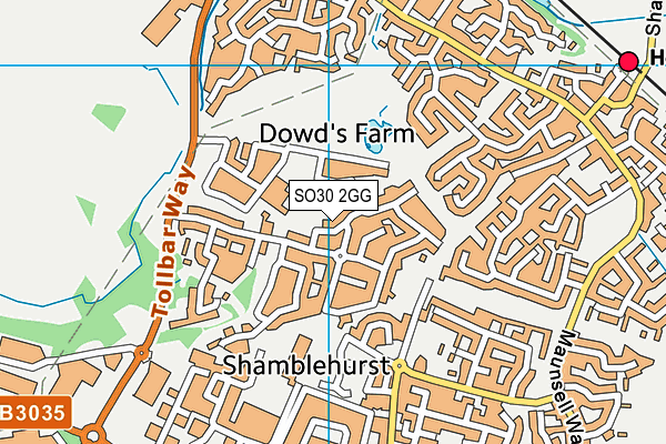 SO30 2GG map - OS VectorMap District (Ordnance Survey)