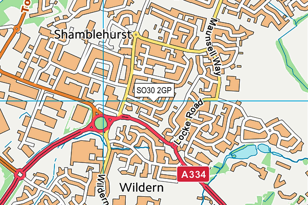 SO30 2GP map - OS VectorMap District (Ordnance Survey)