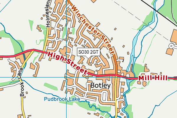 SO30 2GT map - OS VectorMap District (Ordnance Survey)