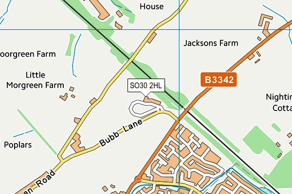 SO30 2HL map - OS VectorMap District (Ordnance Survey)