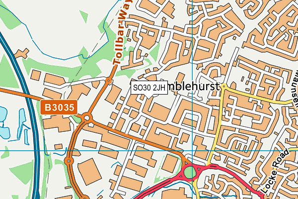 SO30 2JH map - OS VectorMap District (Ordnance Survey)