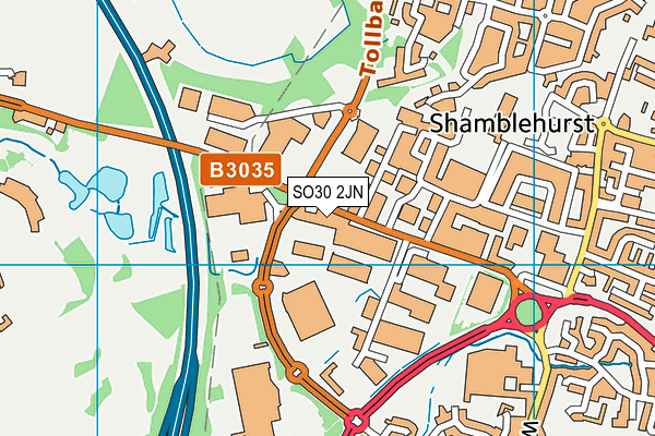 SO30 2JN map - OS VectorMap District (Ordnance Survey)