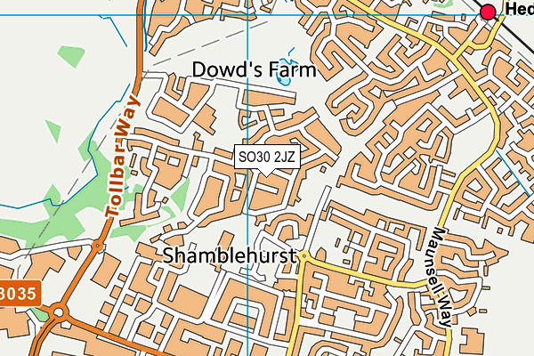 SO30 2JZ map - OS VectorMap District (Ordnance Survey)