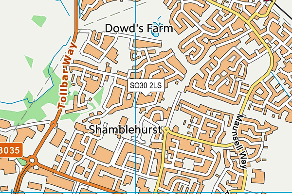 SO30 2LS map - OS VectorMap District (Ordnance Survey)