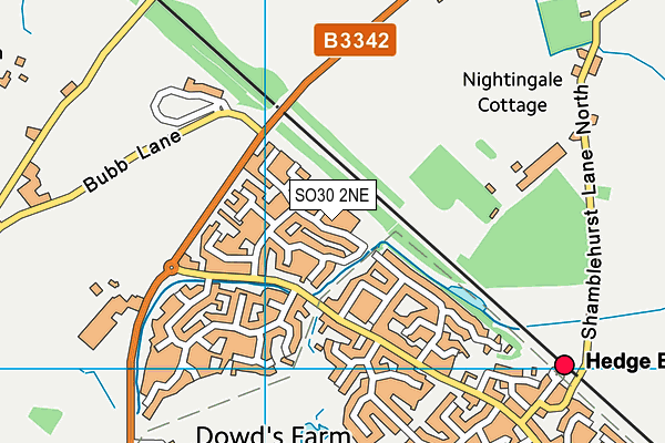 SO30 2NE map - OS VectorMap District (Ordnance Survey)