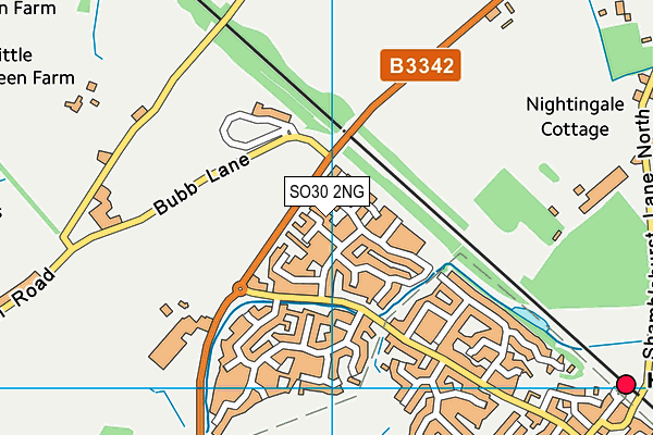 SO30 2NG map - OS VectorMap District (Ordnance Survey)
