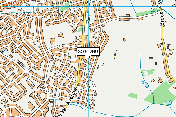 SO30 2NU map - OS VectorMap District (Ordnance Survey)