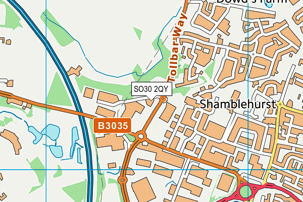 SO30 2QY map - OS VectorMap District (Ordnance Survey)