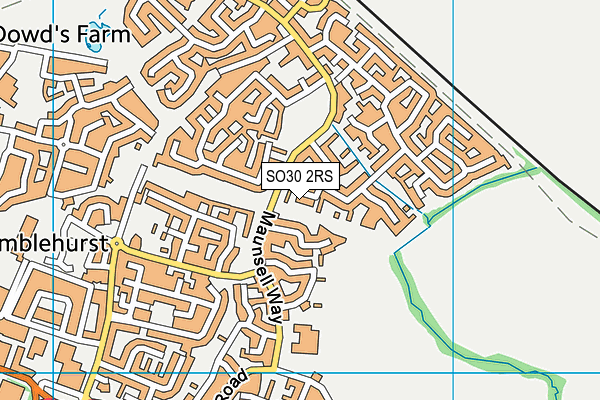 SO30 2RS map - OS VectorMap District (Ordnance Survey)