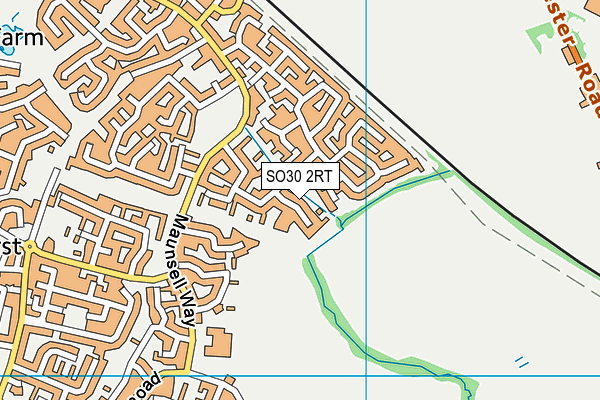 SO30 2RT map - OS VectorMap District (Ordnance Survey)