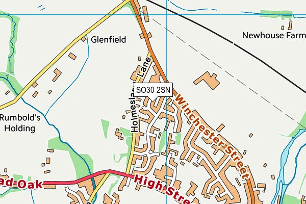 SO30 2SN map - OS VectorMap District (Ordnance Survey)