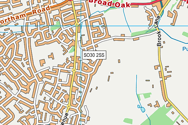 SO30 2SS map - OS VectorMap District (Ordnance Survey)