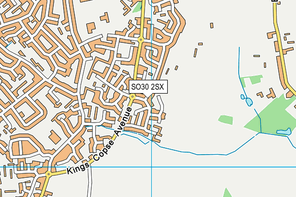 SO30 2SX map - OS VectorMap District (Ordnance Survey)