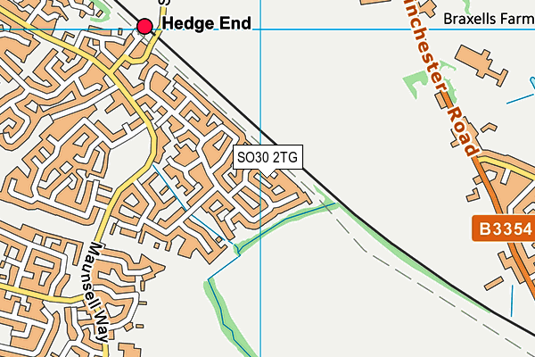 SO30 2TG map - OS VectorMap District (Ordnance Survey)