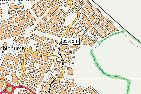 SO30 2TH map - OS VectorMap District (Ordnance Survey)