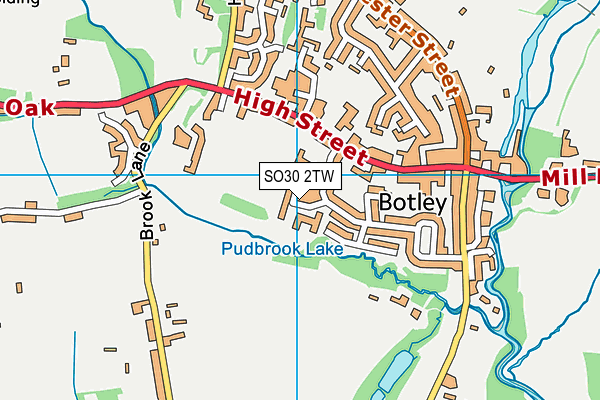 SO30 2TW map - OS VectorMap District (Ordnance Survey)