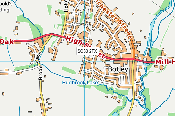 SO30 2TX map - OS VectorMap District (Ordnance Survey)