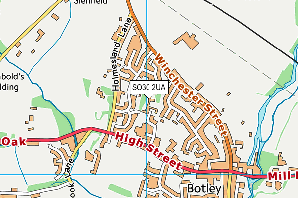 SO30 2UA map - OS VectorMap District (Ordnance Survey)