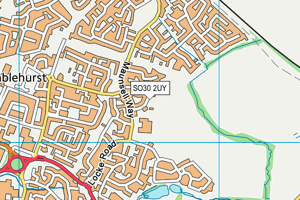 SO30 2UY map - OS VectorMap District (Ordnance Survey)