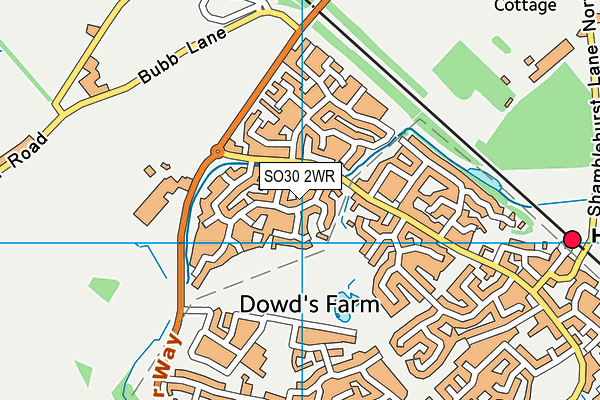 SO30 2WR map - OS VectorMap District (Ordnance Survey)