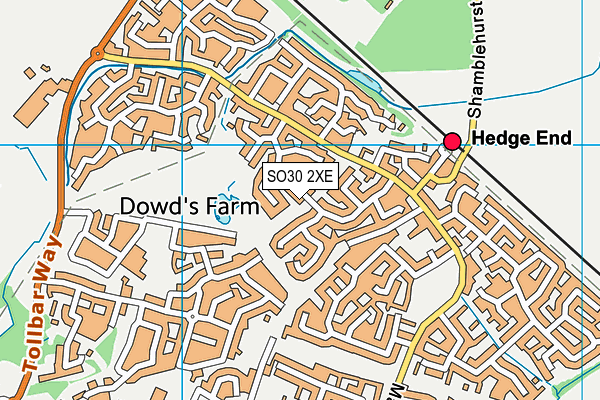 SO30 2XE map - OS VectorMap District (Ordnance Survey)