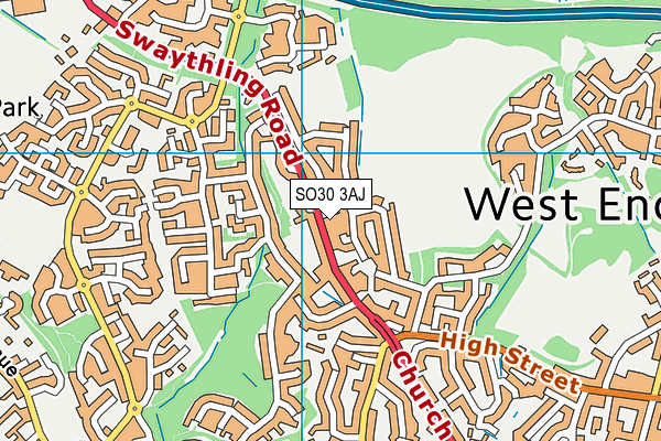 SO30 3AJ map - OS VectorMap District (Ordnance Survey)