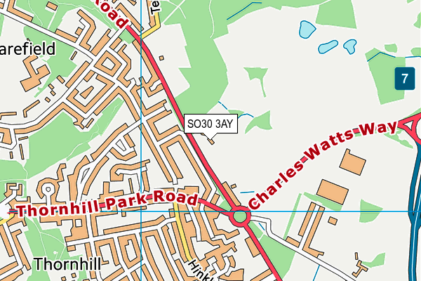 SO30 3AY map - OS VectorMap District (Ordnance Survey)