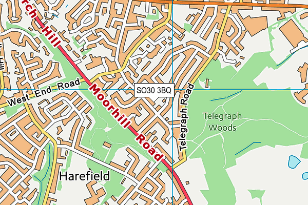 SO30 3BQ map - OS VectorMap District (Ordnance Survey)