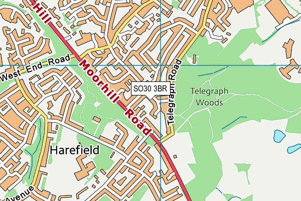 SO30 3BR map - OS VectorMap District (Ordnance Survey)