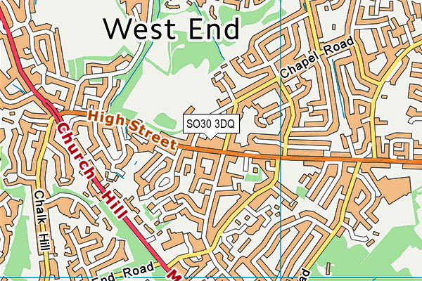 SO30 3DQ map - OS VectorMap District (Ordnance Survey)