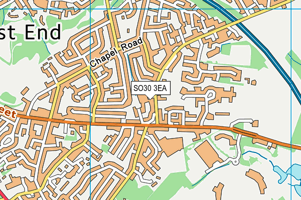 SO30 3EA map - OS VectorMap District (Ordnance Survey)