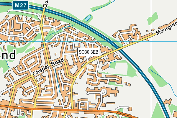 SO30 3EB map - OS VectorMap District (Ordnance Survey)